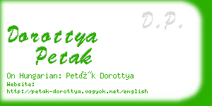 dorottya petak business card